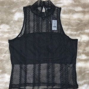 NWT DYNAMITE Sheer tank top Sz XL